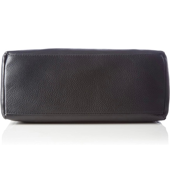 Tory Burch Black Marion Pebbled Leather Slouchy Tote Convertible Bag - Picture 5 of 16